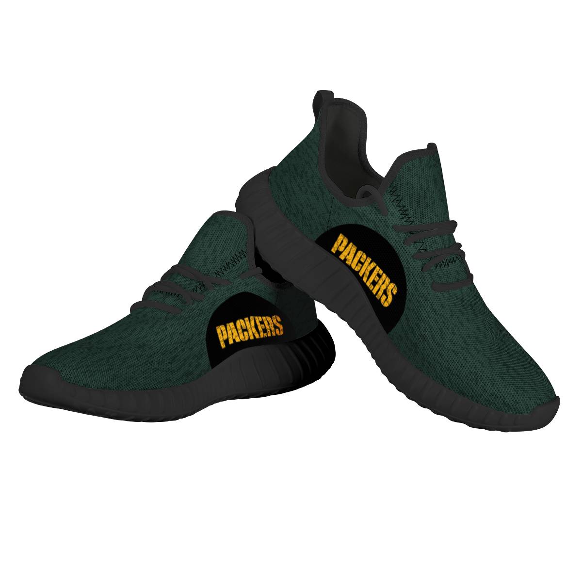 Men's NFL Green Bay Packers Mesh Knit Sneakers/Shoes 001